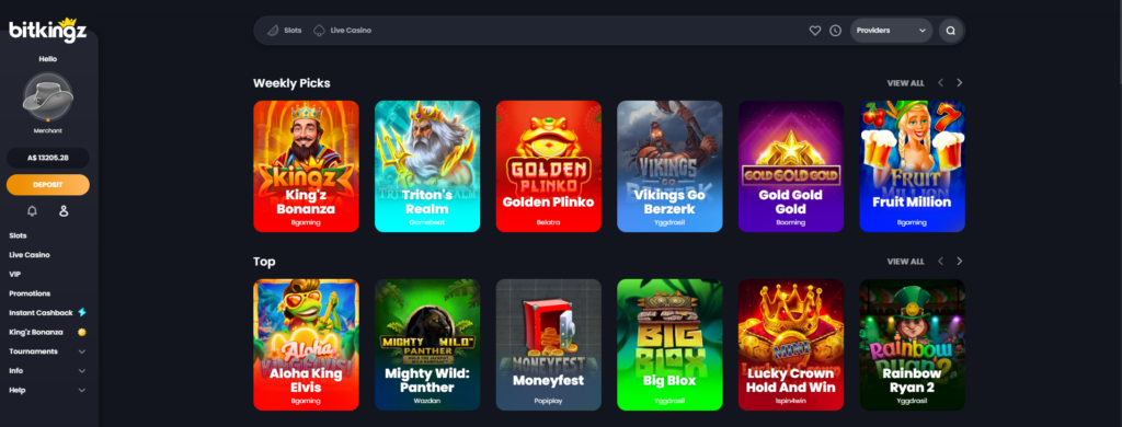 bitkingz casino homepage